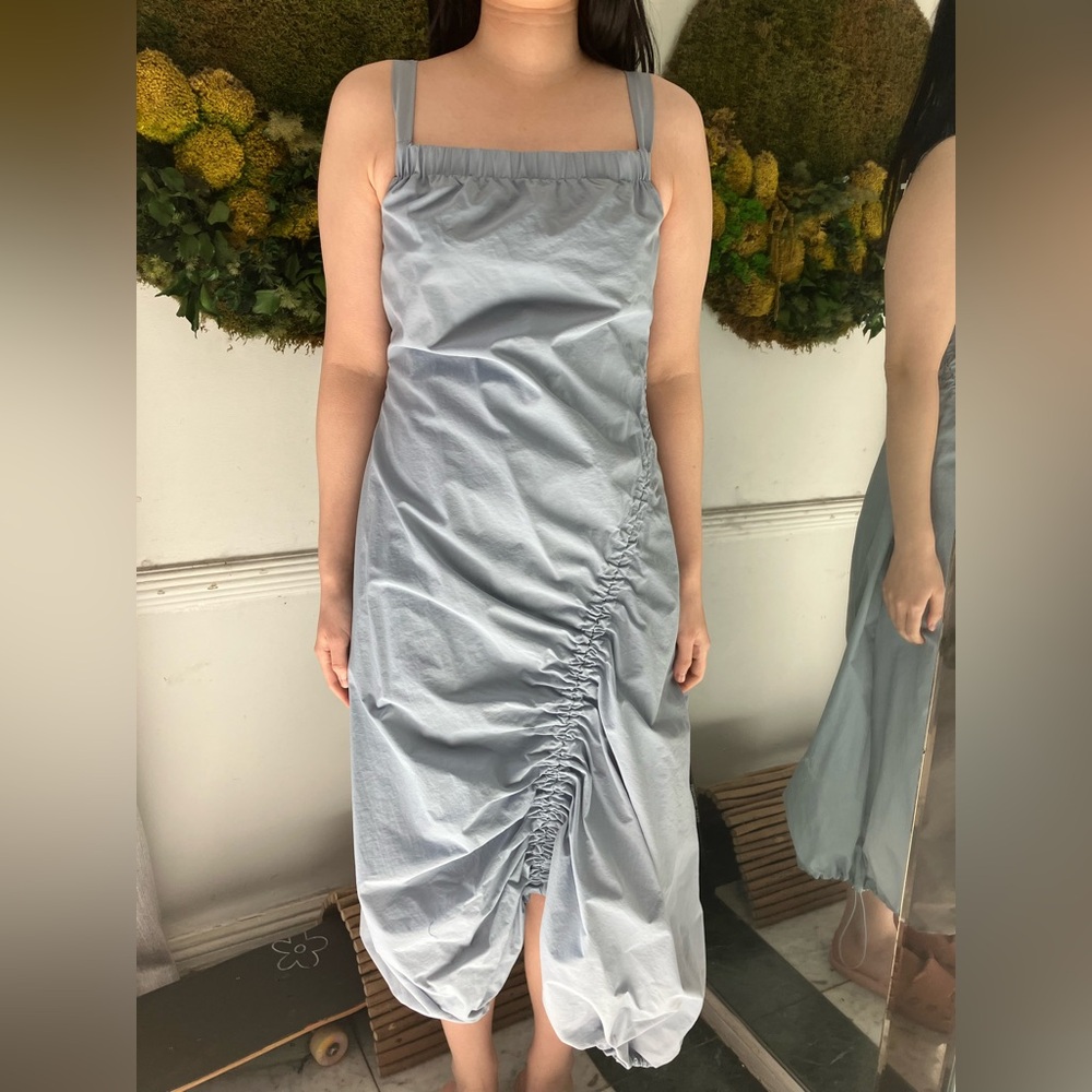 W Concept-Avandress shell wrinkle long onepiece light blue freesize NWT